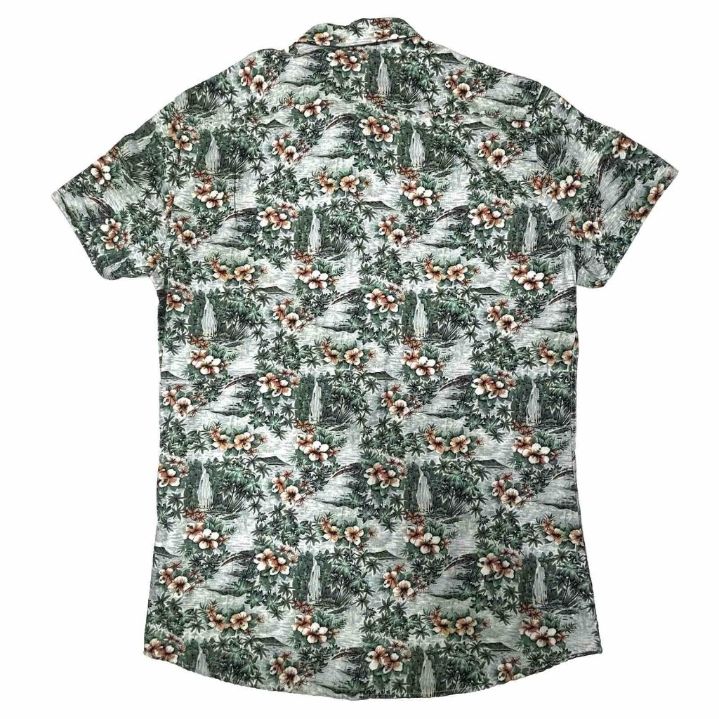 Twisted Tailor Mens Hawaiian Hibiscus All Over Cotton Button Up Shirt Medium Nwt — image 2 of 8